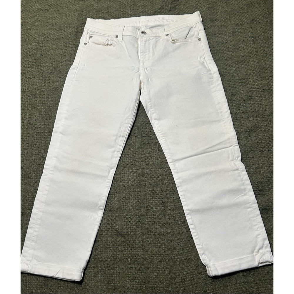 7 For All Mankind Women's White Skinny Jeans. Size 28